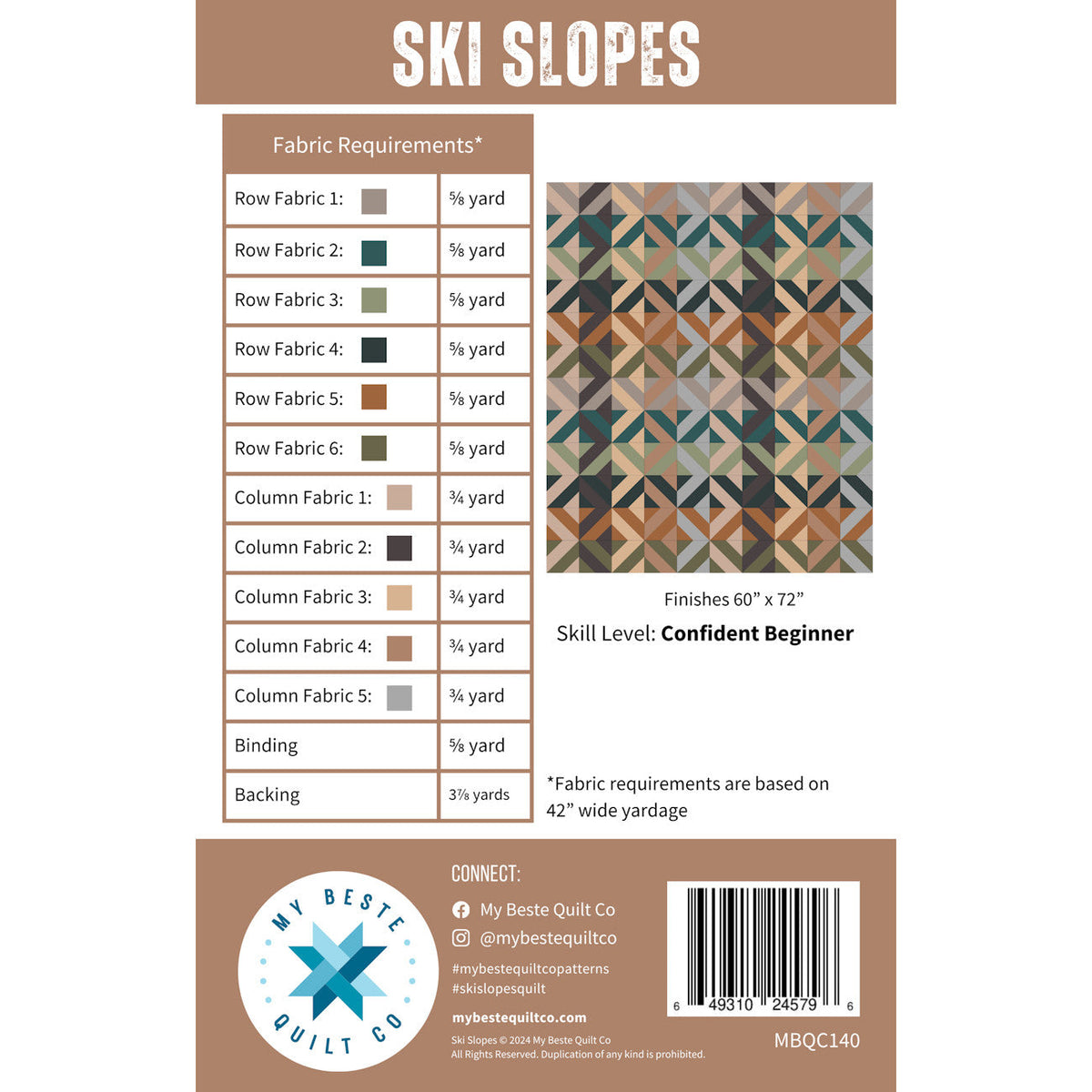 Ski Slopes Quilt Pattern