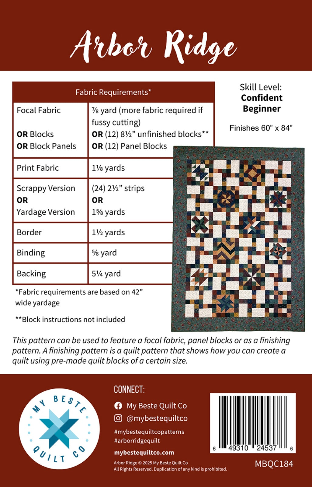 Arbor Ridge Quilt Pattern