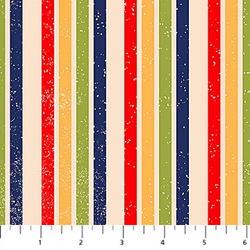 Multi Rustic Stripe Camping Therapy Cotton 44"/45" Fabric Per Yard