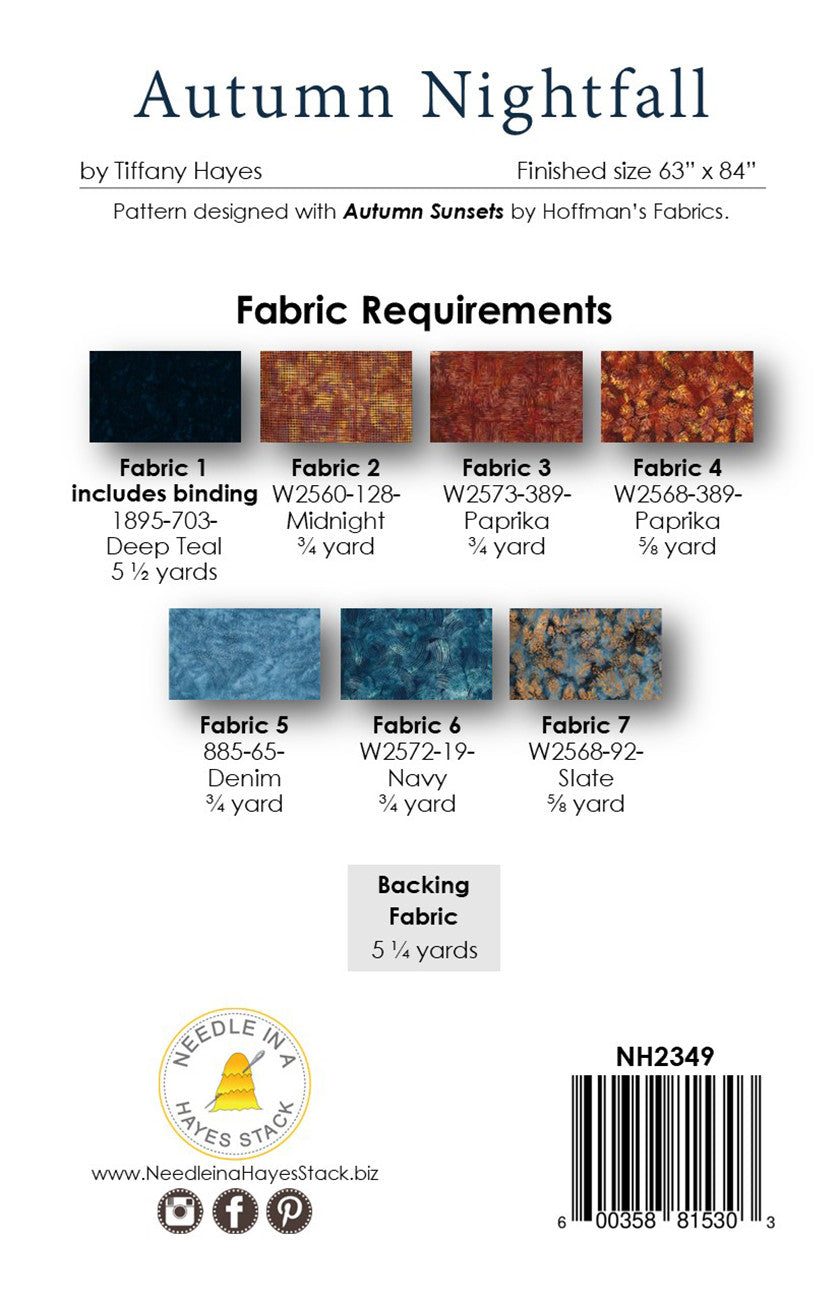 Autumn Nightfall Quilt Pattern