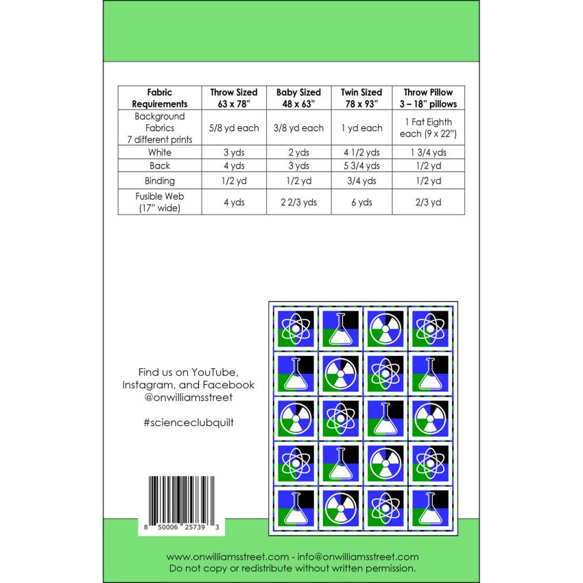 Science Club Quilt Pattern