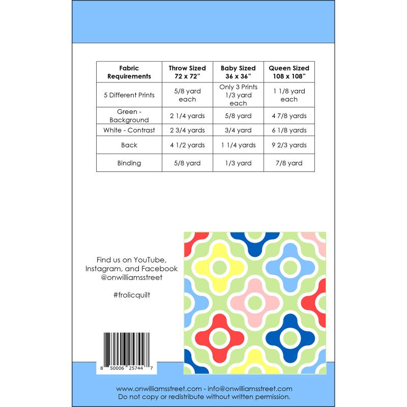 Frolic Quilt Pattern