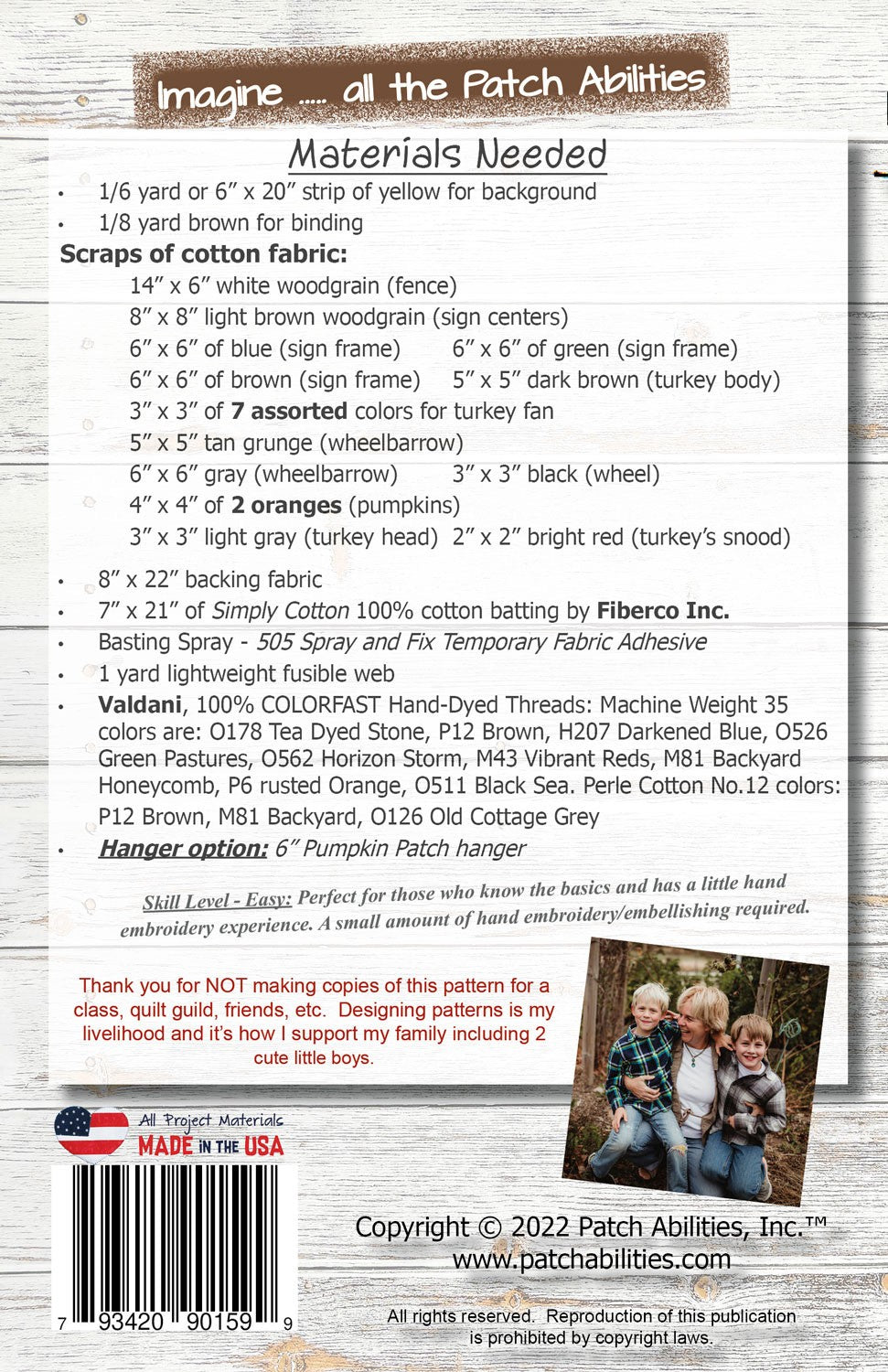 Gather Give Thanks Quilt Pattern