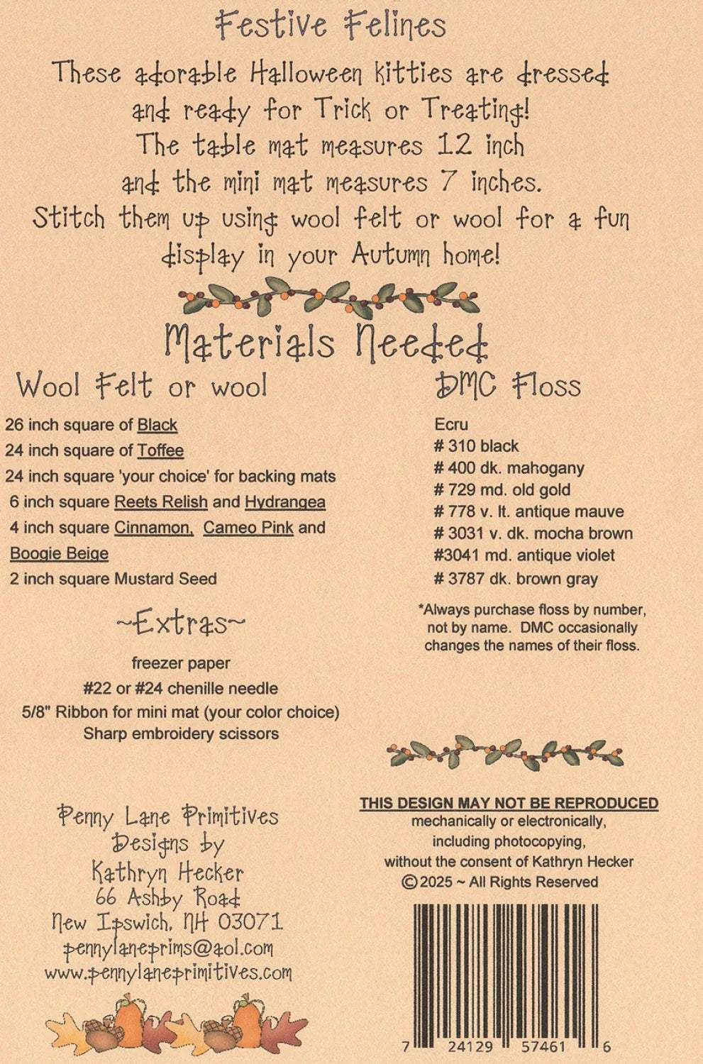 Festive Felines Pattern