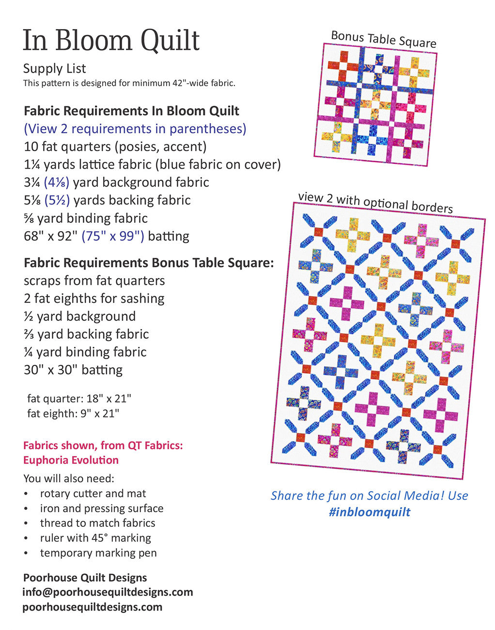 In Bloom Quilt Pattern