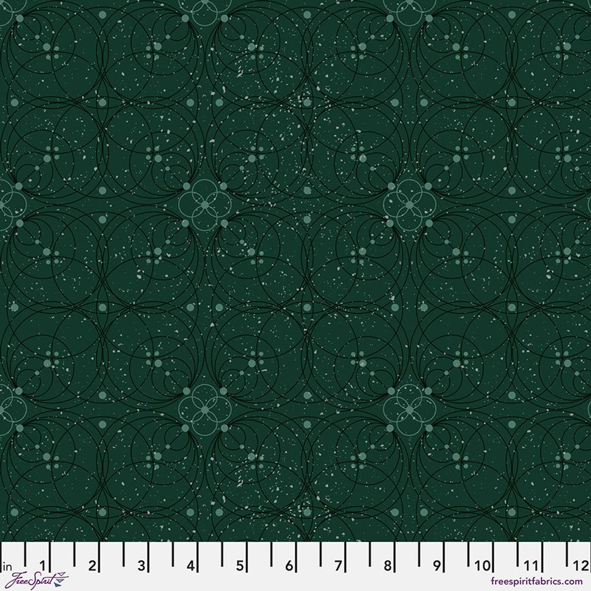 Enrapture by Giucy Giuce Flourish - Emerald Cotton 44"/45" Fabric Per Yard
