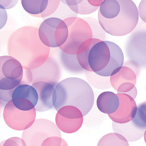 Purple Bubbles 108" Lilac Cotton Wideback Fabric Per Yard