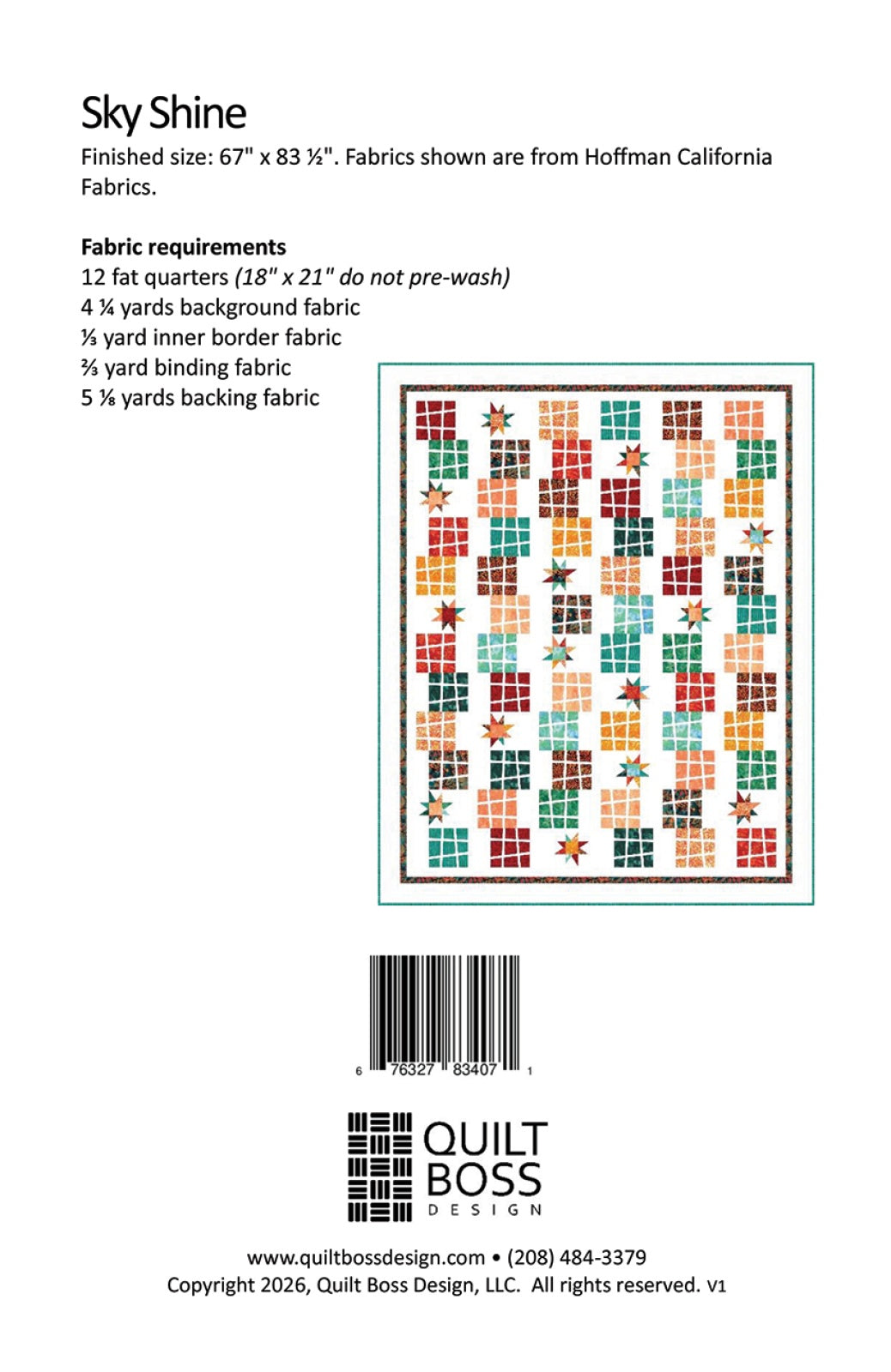 Sky Shine Quilt Pattern