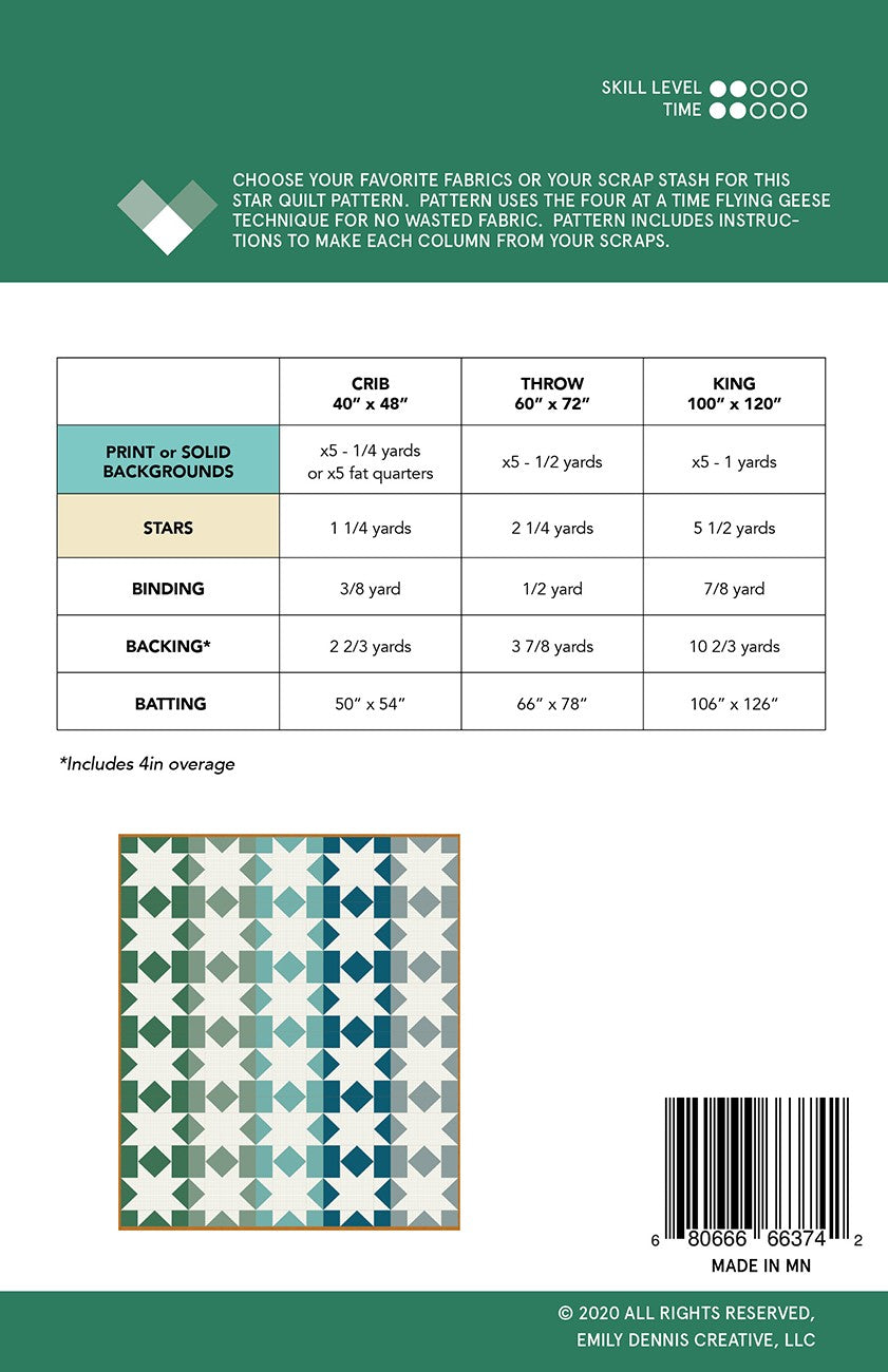 Star Fall Quilt Pattern