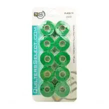 Quilters Select Bobbins - Class 15- IRISH GREEN