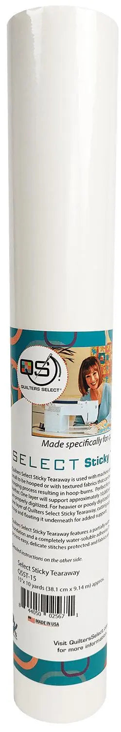Quilters Select Sticky TearAway 15" x 10 yds