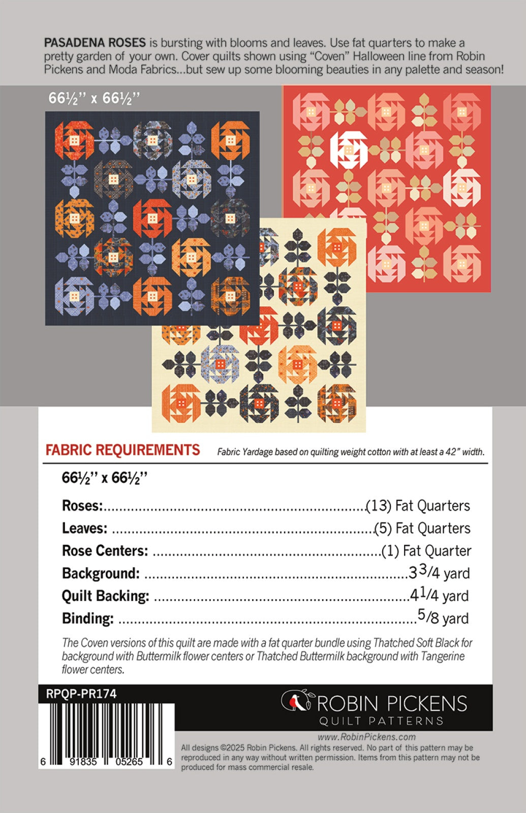 Pasadena Roses Quilt Pattern