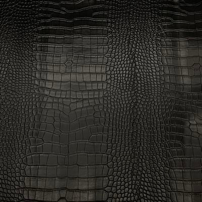 Faux Large Scale Crocodile-Black 18 in x 54 in