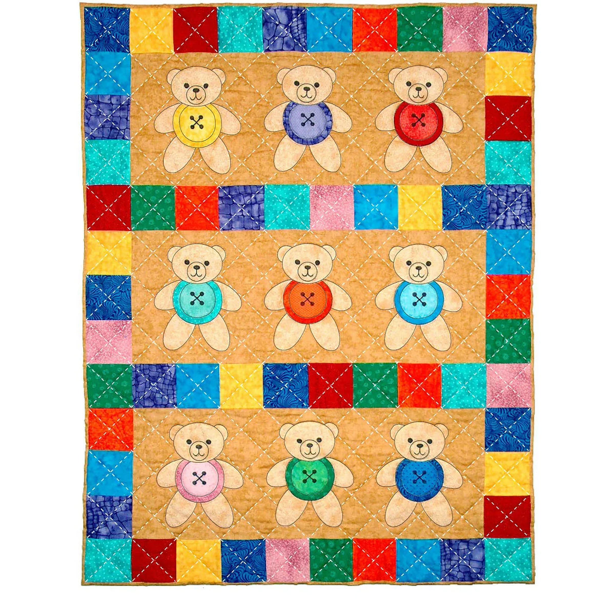 Button Bears Quilt Pattern