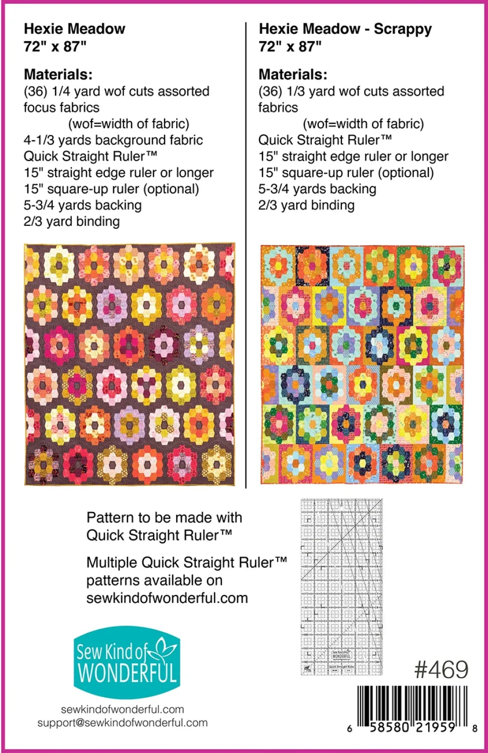 Hexie Meadow Pattern Quilt Pattern