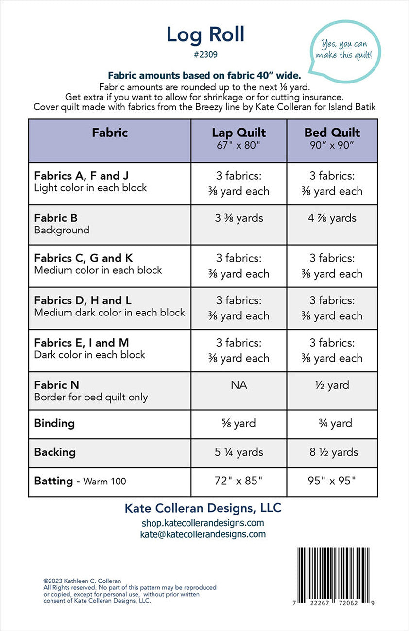 Log Roll Quilt Pattern