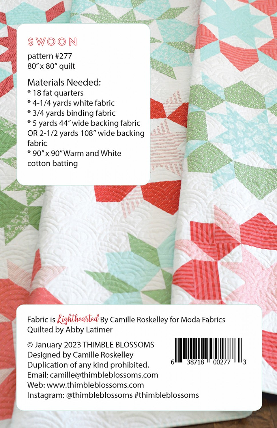 Swoon Updated Quilt Pattern