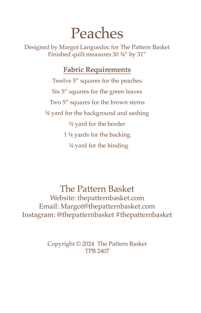 Peaches Quilt Pattern