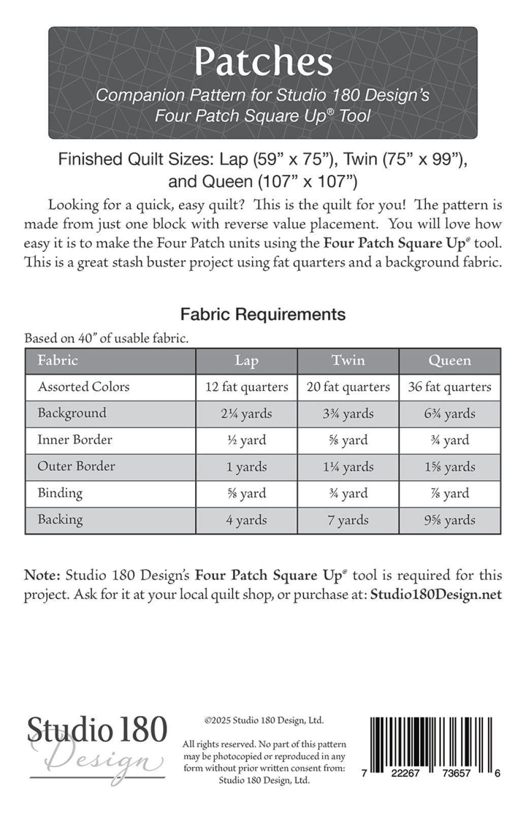 Patches Quilt Pattern