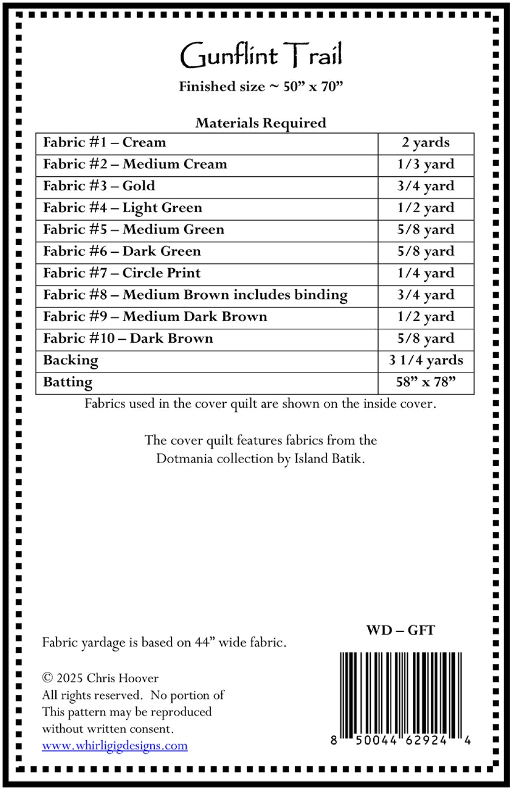 Gunflint Trail Quilt Pattern
