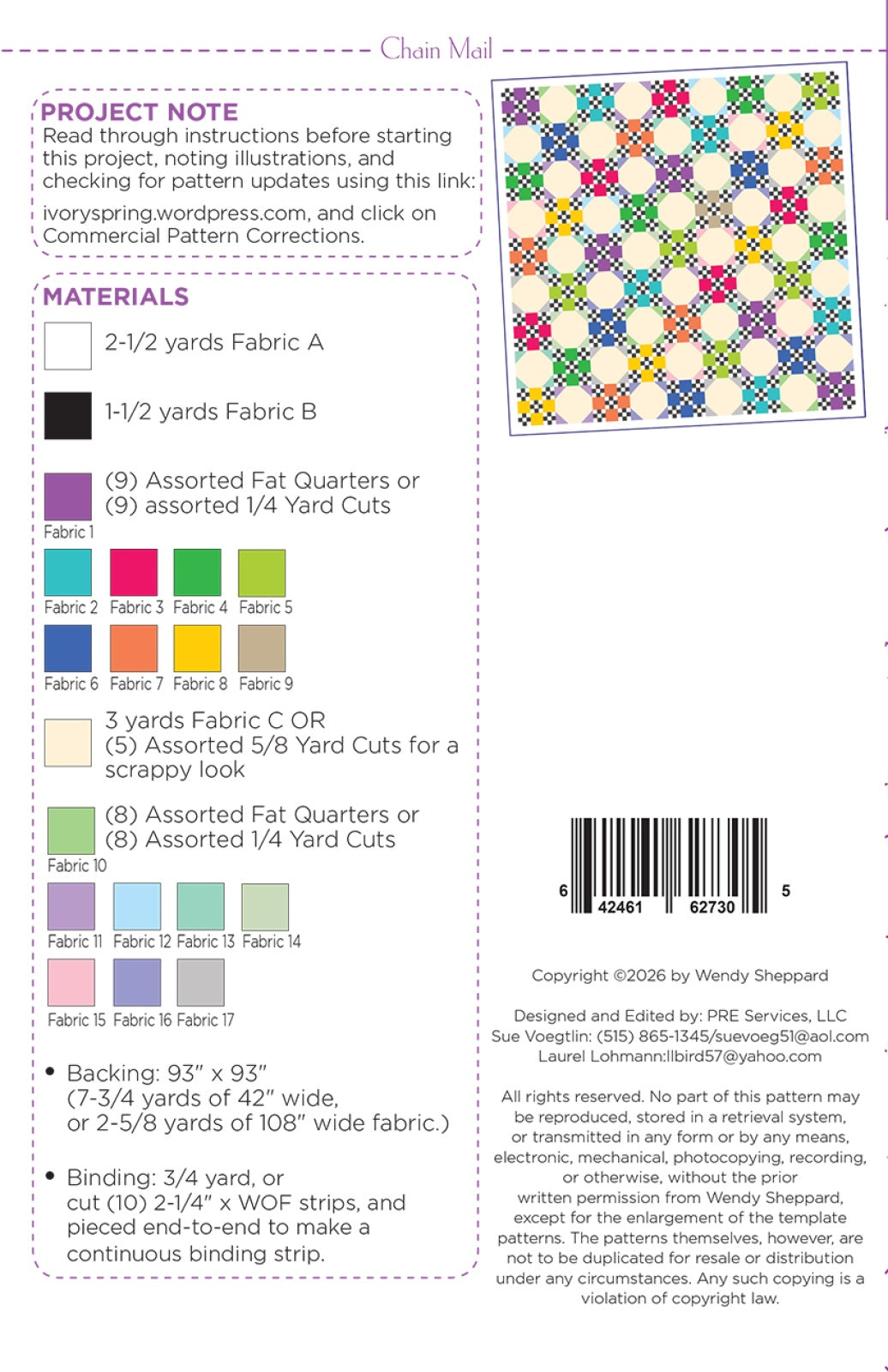 Chain Mail Quilt Pattern