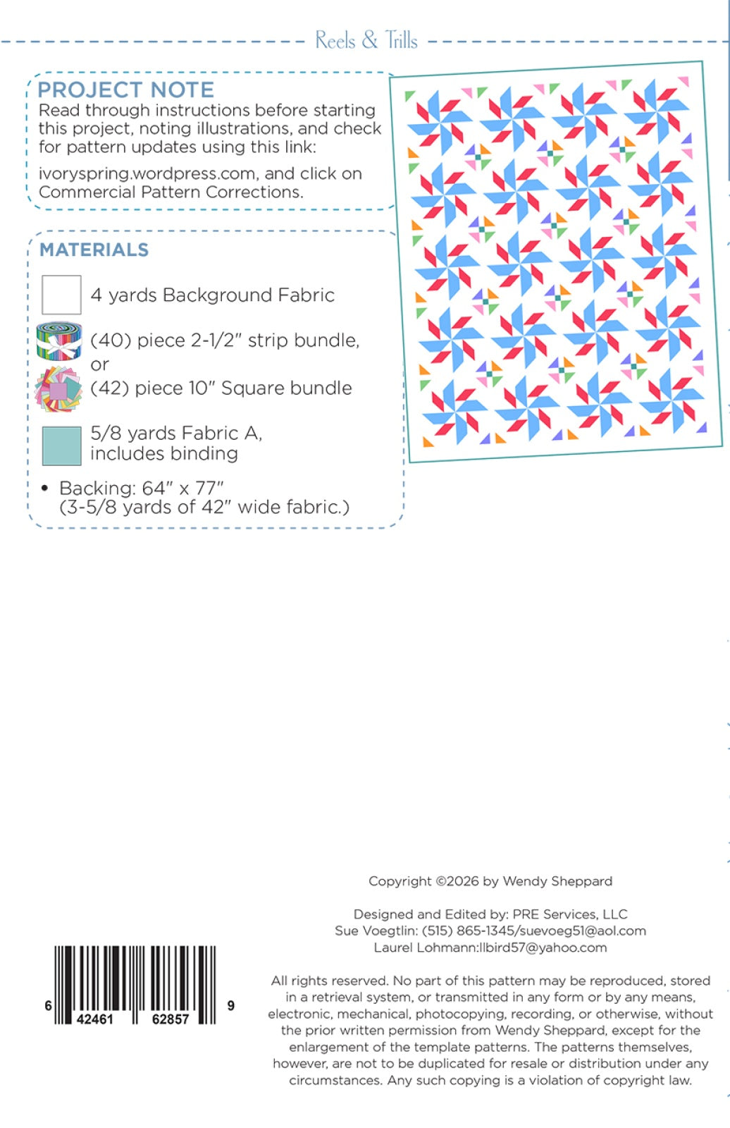 Reels & Trills Quilt Pattern