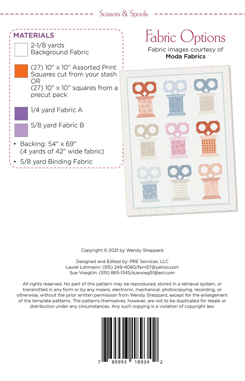 Scissors & Spools Quilt Pattern