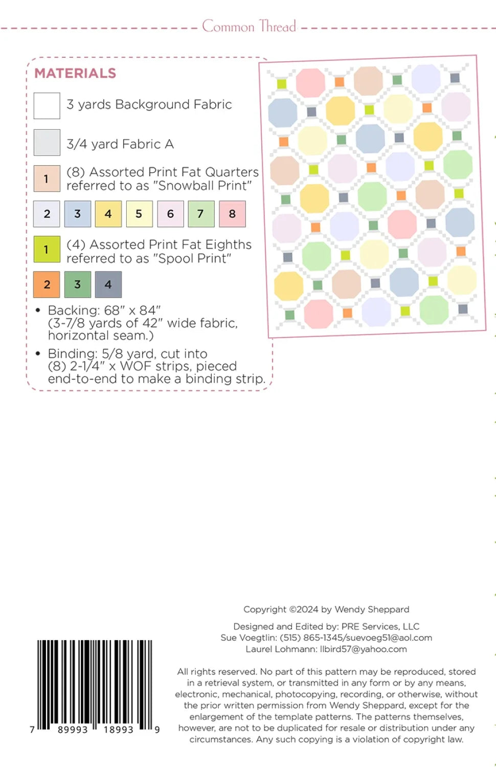 Common Thread Quilt Pattern