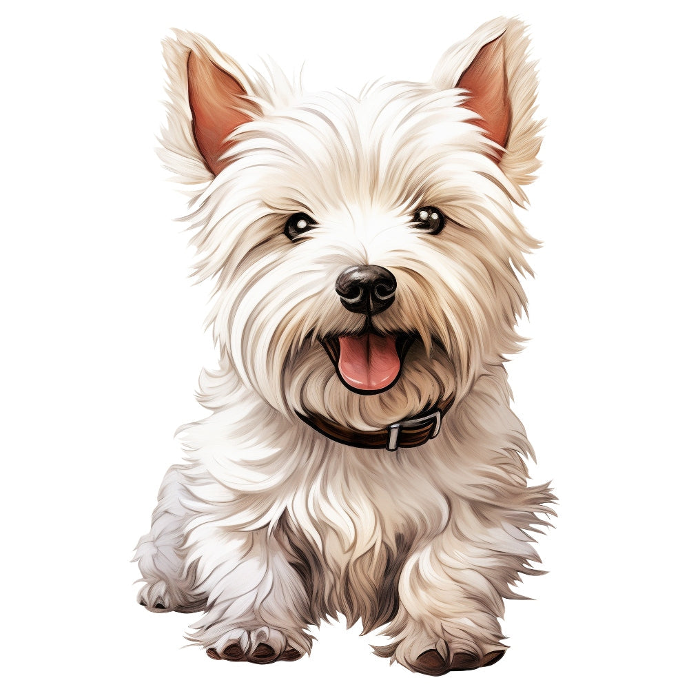 Westie Dog Fabric Panel