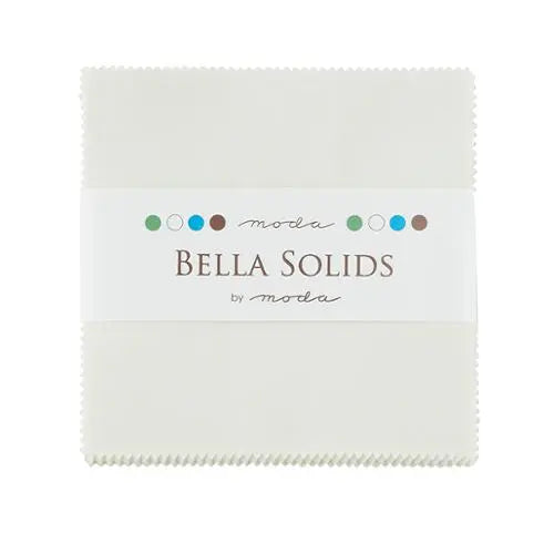 White Porcelain Bella Solids Charm Pack Precuts