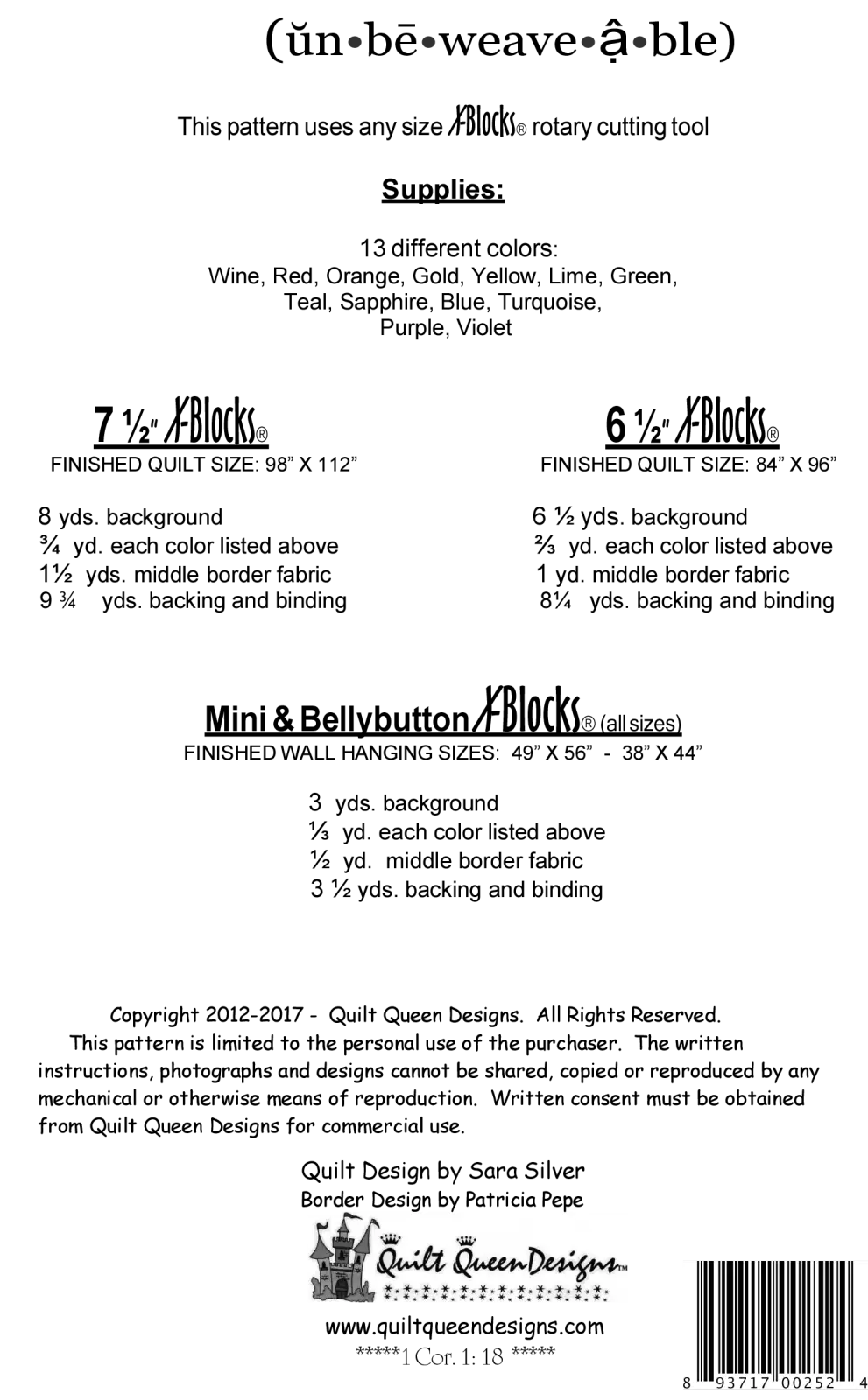 X-Block Extreme Unbeweaveable Pattern