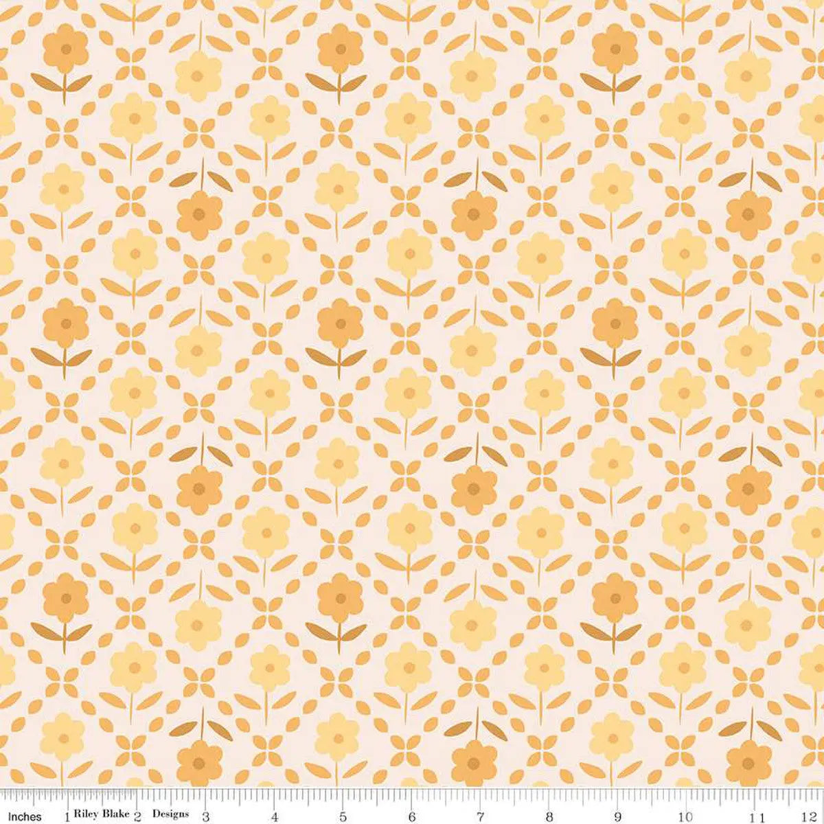 Yellow Bee Plaids Zinnias Marigold Wideback Fabric per yard