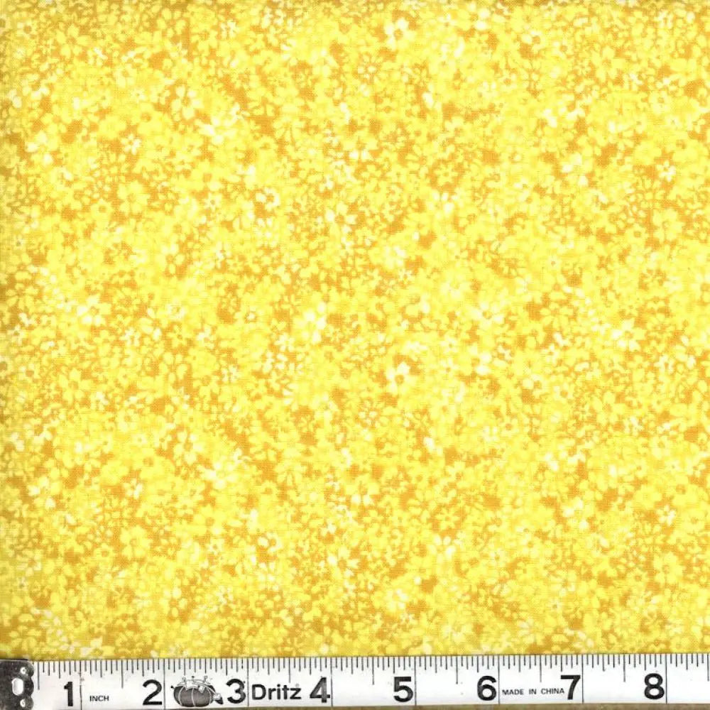 Yellow Confetti Floral 45" wide Fabric (5/8 yard pack)