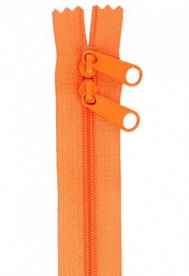 30" Double-Slide Handbag Zipper, Pumpkin