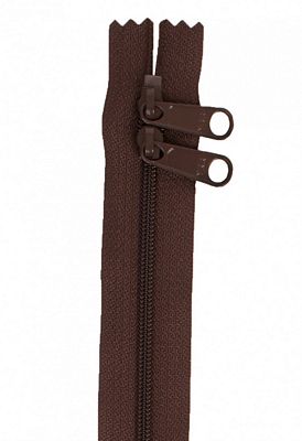 40" Double-Slide Handbag Zipper, Sable