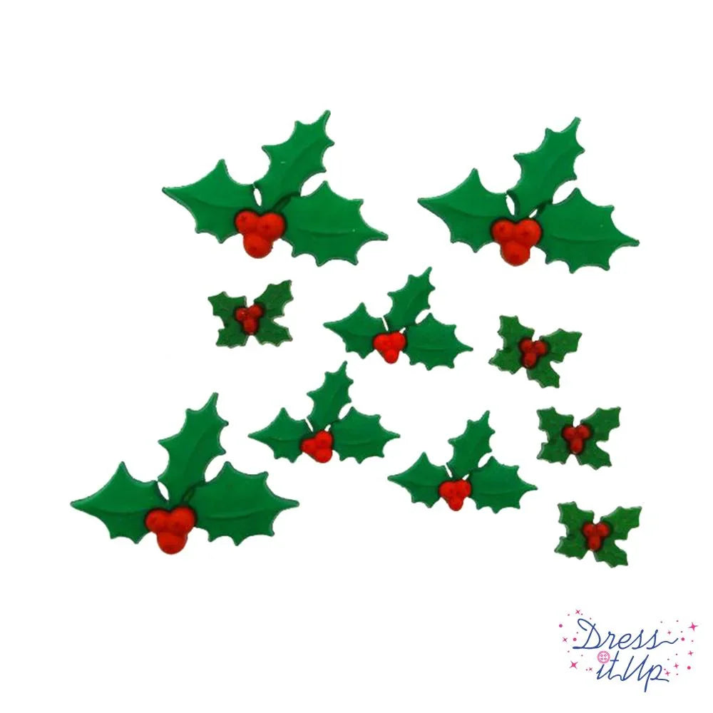 Holly Jolly X-mas Buttons