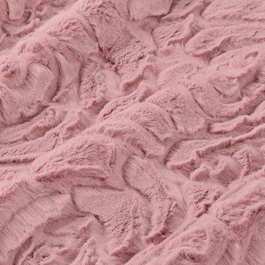 Luxe Cuddle Demi Rose Woodrose 58"/60" Fabric per yard