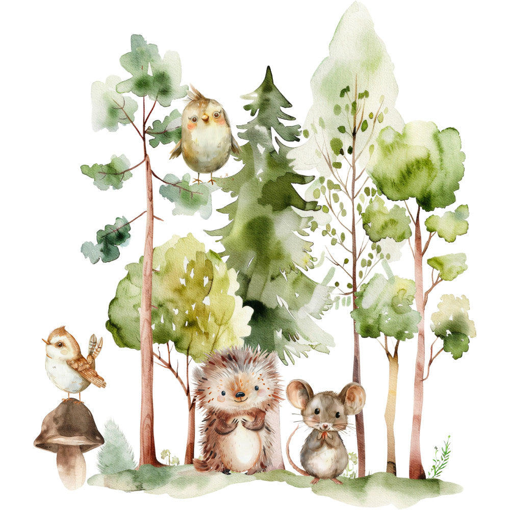 Woodland Animals World Fabric Panel 53