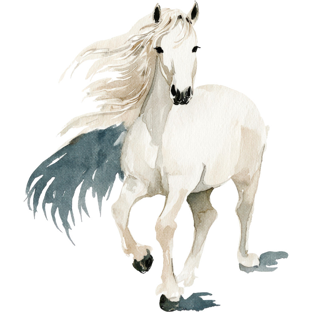 Watercolor Horses Fabric Panel 52