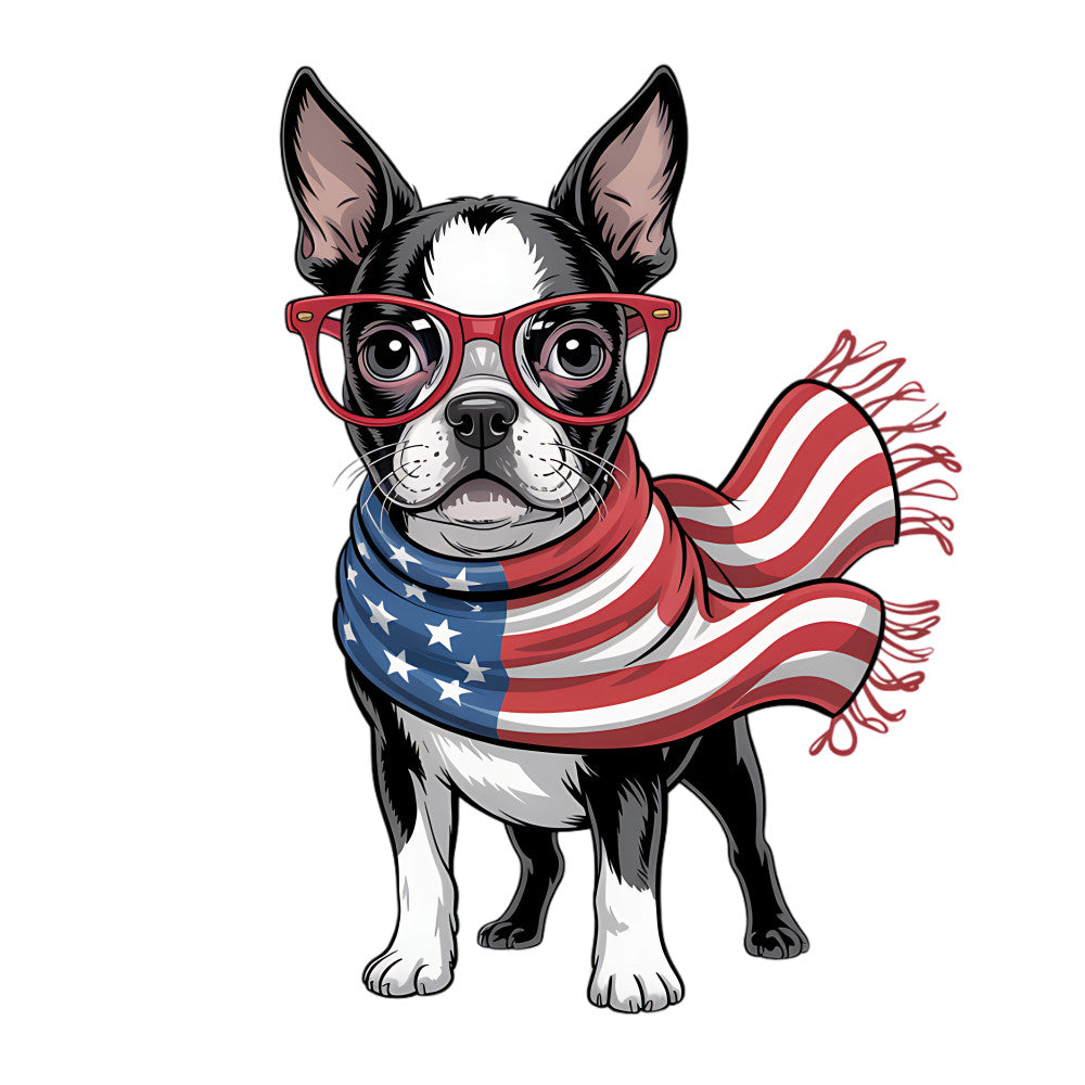 4th of July Dog Fabric Panel 24