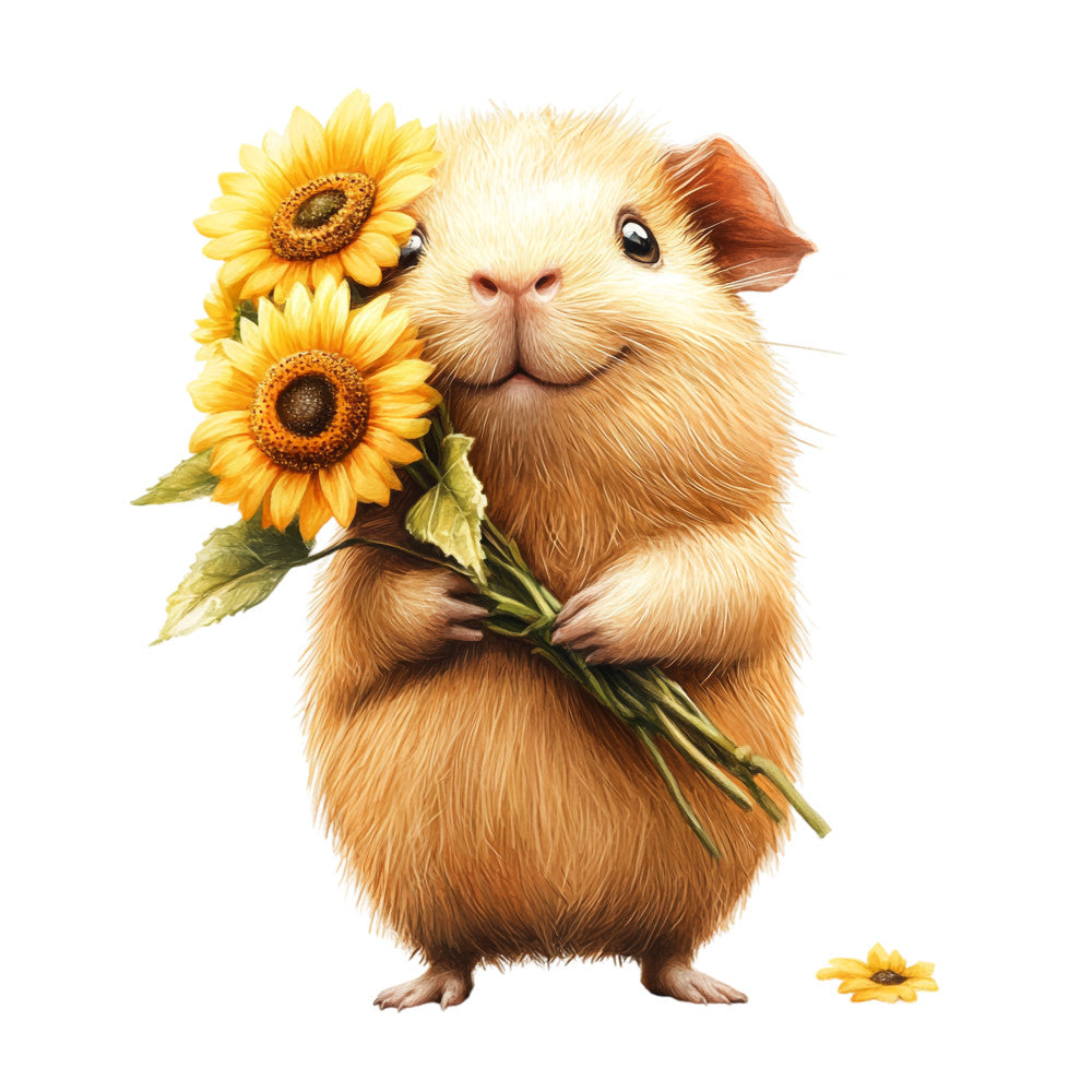 Cute Guinea Pigs Fabric Panel 5