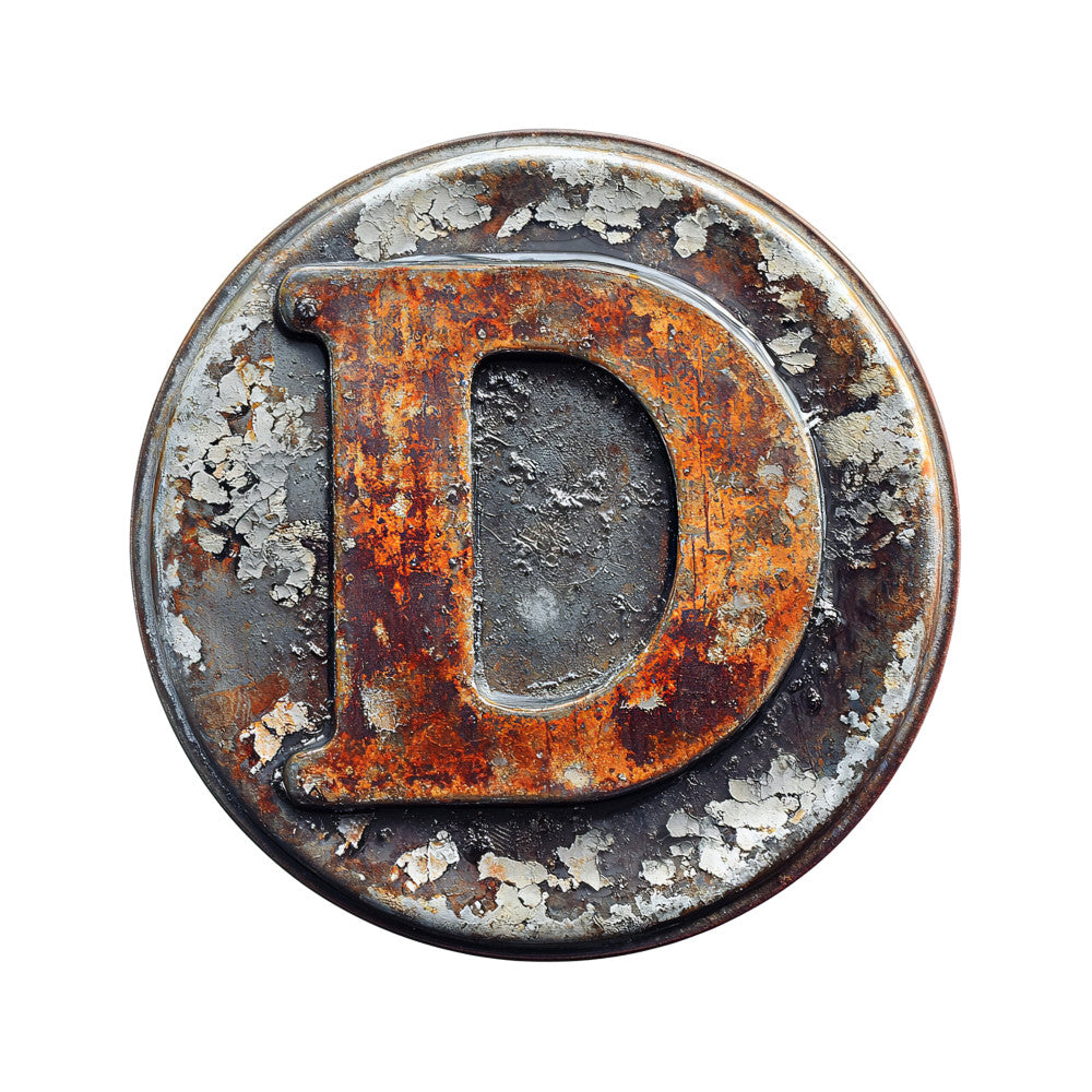 Antique Metal Alphabet Fabric Panel 3