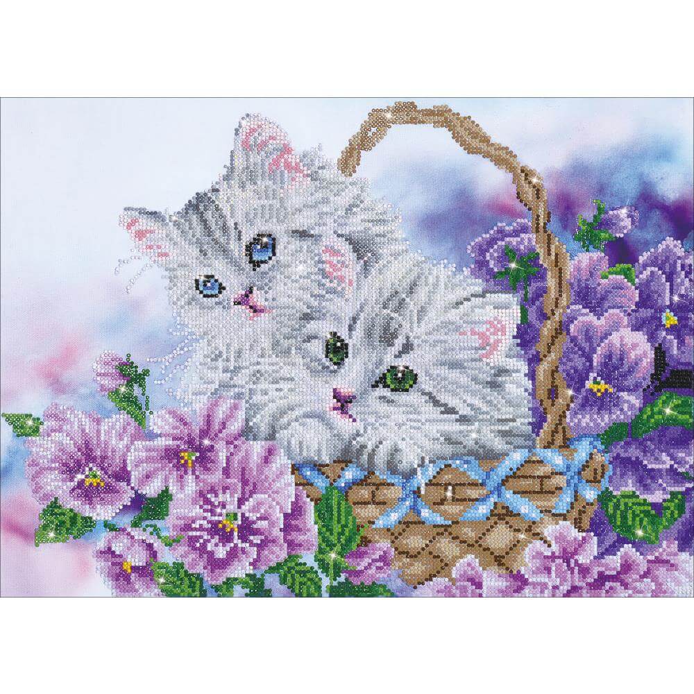 Kitty Basket Diamond Art Kit