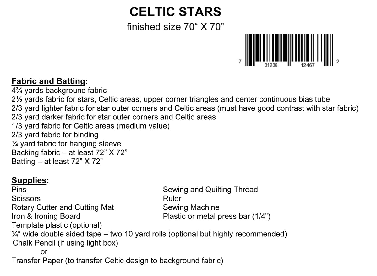 Celtic Stars Quilt Pattern