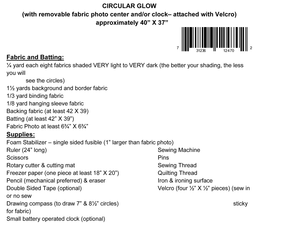 Circular Glow Quilt Pattern