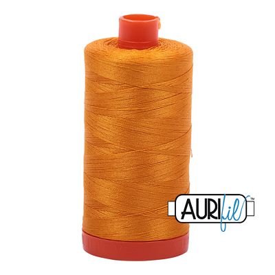 Aurifil 50wt 1300m Yellow Orange 2145