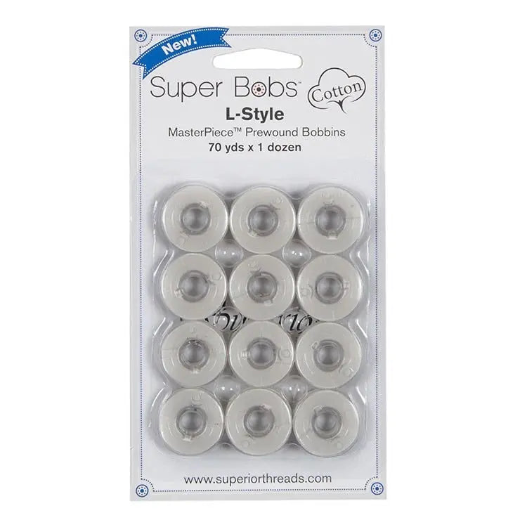 Super Bobs Cotton #151 Canvas (L Style) 12 pack pre-wound bobbins
