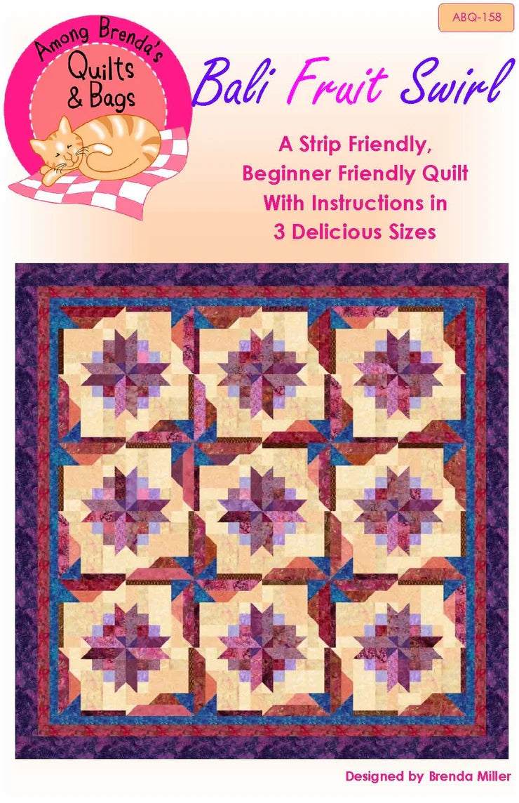 Bali Fruit Swirl Quilt Pattern