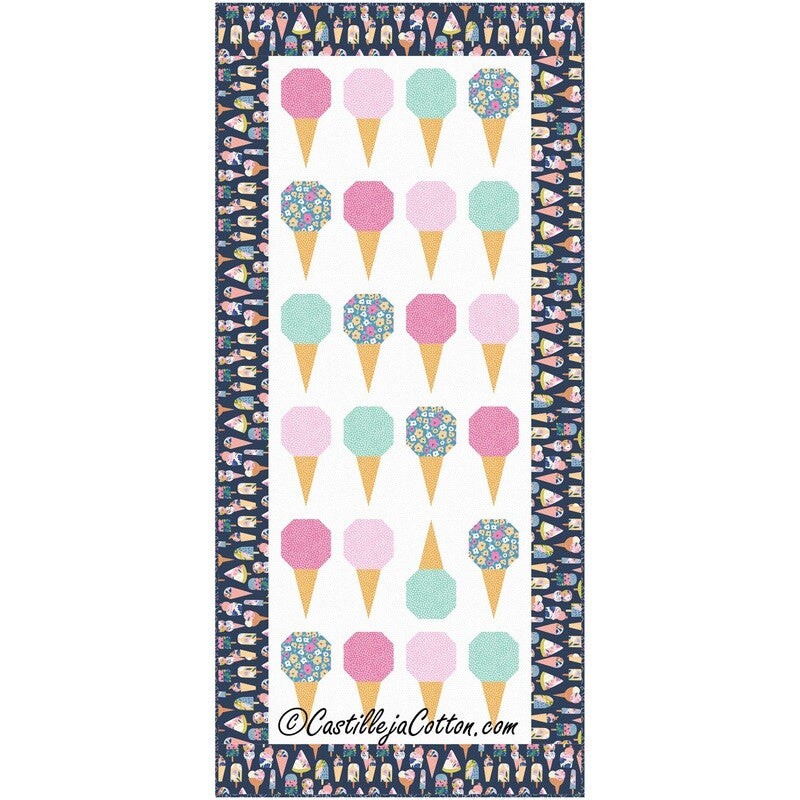 Ice Cream Cone Runner Downloadable Pattern