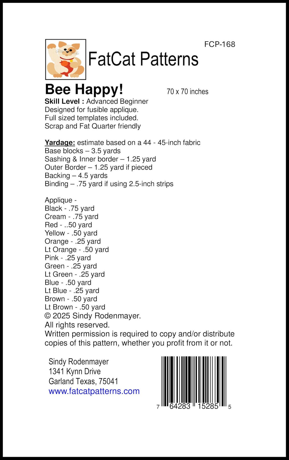 Bee Happy! Complete Block of the Month Downloadable Pattern